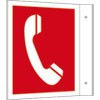 Brandschutzkennzeichnung EverGlow Fahnenschild, Symbol: Brandmeldetelefon
