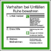 Aushang Verhalten bei Unf�llen