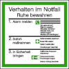 Aushang Verhalten im Notfall