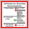 Aushang Verhalten im Brandfall