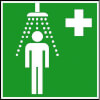 Rettungsschilder Notdusche