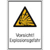 Warn-Kombischilder Vorsicht! Explosionsgefahr