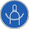 Gebotsschilder Druckgasflasche durch Kette sichern