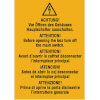 Warn-Kombischilder Vor �ffnen des Geh�uses Hauptschalter ausschalten/