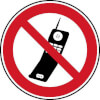 Verbotsschild Handy benutzen verboten