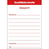 Qualit�tskennzeichnungsetiketten Text: Qualit�tskontrolle - Gesperrt -