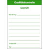 Qualit�tskennzeichnungsetiketten Text: Qualit�tskontrolle - Gepr�ft -