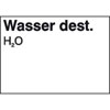 Gefahrstoffetiketten f�r Laborsubstanzen Wasser dest.