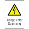 Warn-Kombischilder Anlage unter Spannung