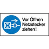 Gebots-Kombischilder Vor �ffnen Netzstecker ziehen