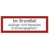 Hinweisschilder f�r den Brandschutz