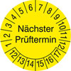 Pr�fplaketten - N�chster Pr�ftermin gelb/schwarz