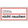 Hinweisschilder zur Betriebskennzeichnung Bitte nicht rauchen