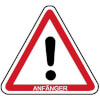 Hinweisschilder f�r Kraftfahrzeuge Anf�nger