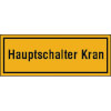 Hinweisschilder zur Baustellenkennzeichnung Hauptschalter Kran