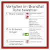 Aushang - nachleuchtend Verhalten im Brandfall