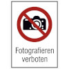 Verbots-Kombischild Fotografieren verboten