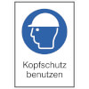 Gebots-Kombischild, Kopfschutz benutzen