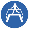 Gebotsschild, �bergang benutzen,