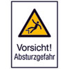 Warn-Kombischild Vorsicht! Absturzgefahr