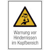 Warn-Kombischild Warnung vor Hindernissen im Kopfbereich