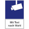 Video Infozeichen nach  DIN 33450 Hinweis Video�berwachung + Text nach Wahl