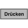 T�rschilder Dr�cken-silber / schwarz