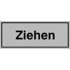 T�rschilder Ziehen-silber / schwarz