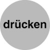 T�rschilder Dr�cken-silber / schwarz