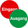 Doppelseitige T�rschilder f�r Glast�ren Ausgang / Eingang