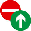 Doppelseitige T�rschilder f�r Glast�ren Eingang verboten / Durchgang