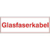 Hinweisschilder auf Bogen Glasfaserkabel