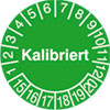 Pr�fplakette - Kalibriert 15-20