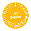 Pr�fplaketten - UVV gepr�ft in Jahresfarbe