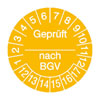 Pr�fplaketten - Gepr�ft...nach BGV in Jahresfarbe
