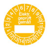 Pr�fplaketten - Elektr. gepr�ft gem��... in Jahresfarbe
