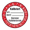 Pr�fplaketten - Kalibriert am: durch: N�chster Kalibriertermin, wei�/rot/schwarz