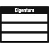 Inventarkennzeichnungsetiketten auf Bogen wei� / schwarz, Text: Eigentum