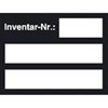 Inventarkennzeichnungsetiketten, blau 12 St�ck auf Bogen, Text: Inventar-Nr.-