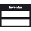 Inventarkennzeichnungsetiketten, schwarz 12 St�ck auf Bogen, Text: Inventar-Nr.-