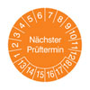Pr�fplaketten - N�chster Pr�ftermin in Jahresfarbe