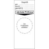 Grundplakette - Gepr�ft am... durch... wei�/schwarz