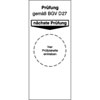 Grundplakette / Pr�fung gem�� BGV D 27
