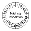 Pr�fplaketten - N�chste Inspektion wei�/schwarz