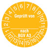 Pr�fplaketten - Gepr�ft von...nach BGV A3 in Jahresfarbe