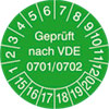 Pr�fplakette VDE 0701/0702 15-20