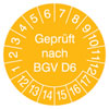 Pr�fplaketten - Gepr�ft nach BGV D6 in Jahresfarbe