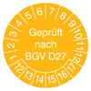 Pr�fplaketten - Gepr�ft nach BGV D27 in Jahresfarbe