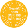 Pr�fplaketten - Gepr�ft nach BGR 198 BGR 199 in Jahresfarbe