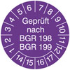 Pr�fplakette  BGR 198  BGR 1 14-17